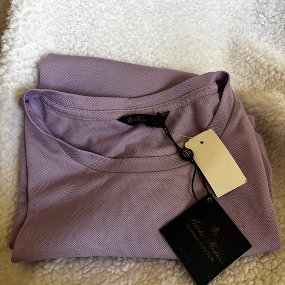 Brooks Brothers Light Purple Supima Cotton Tee - Picture 3 of 5